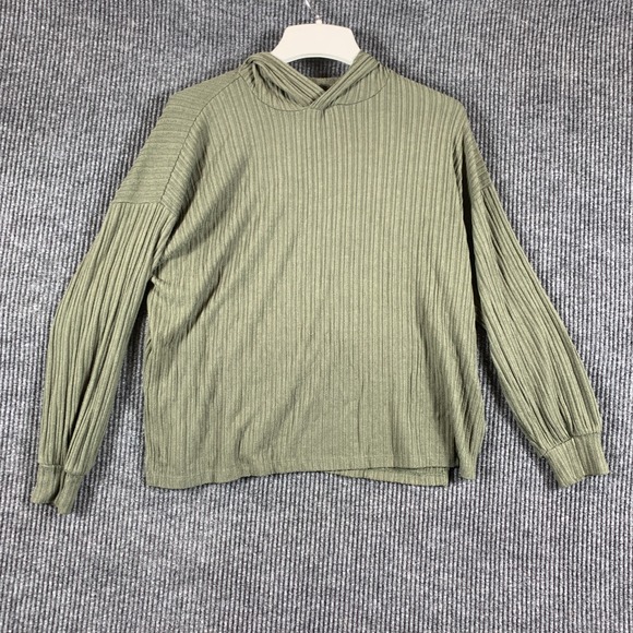 American Eagle Outfitters Tops - American Eagle Hoodie Womens Small Green Stretch‎ Lightweight Comfort Sweatshirt
